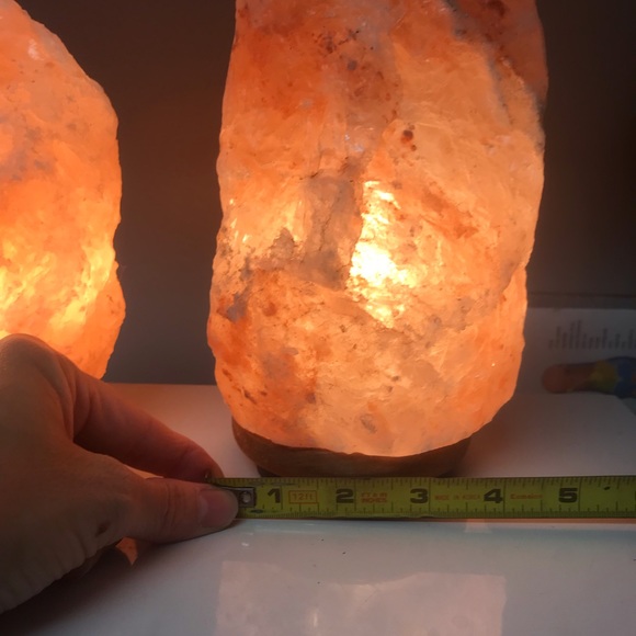 Himalayan Salt lamps both glow with a dimming switch. - Picture 2 of 6